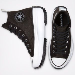 Men Converse Run Star Hike High-Top Felt Sneakers